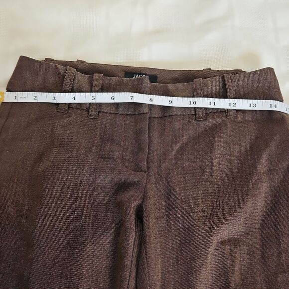 Jacob Women's Cropped Ankle Wide-Leg Pants Brown 0 - Picture 9 of 16